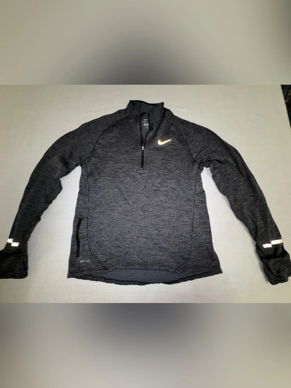 Nike women's Black Heather Quarter-Zip Performance Jacket